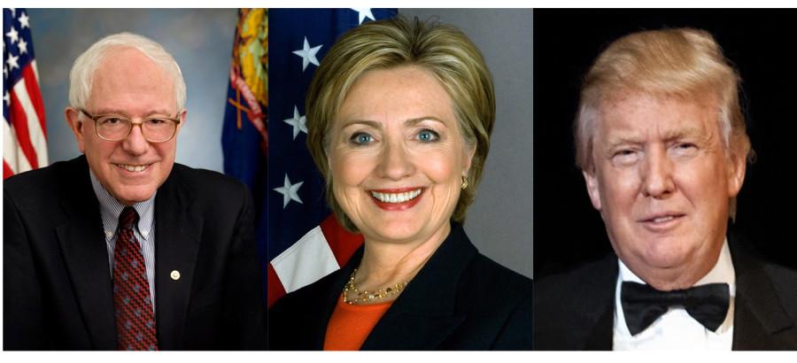 Presidential Candidates (From Left to Right) Donald Trump, Hillary Clinton, and Bernie Sanders are three of the top candidates who also happen to be over the age of 65