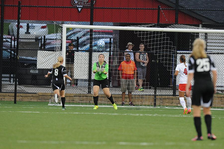 After posting a 10-3-6 record with six shutouts last season, junior goalkeeper Meghan Jayes looks to improve her record and number of shutouts in 2015