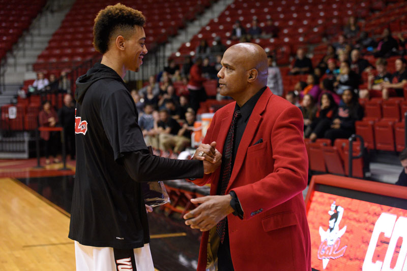 Smith, pictured with Bill Brown, finished the 2015-2016 season with 314 points