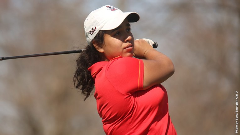 Junior Carla Maestre, from Venezuela, has been a leader this season for the Vulcans golf team. 