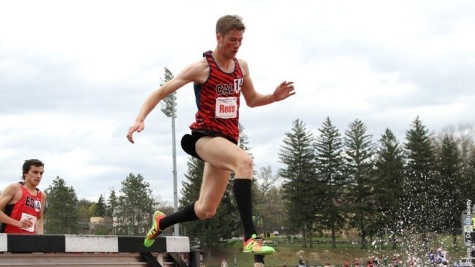 Gabe Rees has qualified for the PSAC Championships with his 3,000-meter steeplecase run of 9:55:.68.