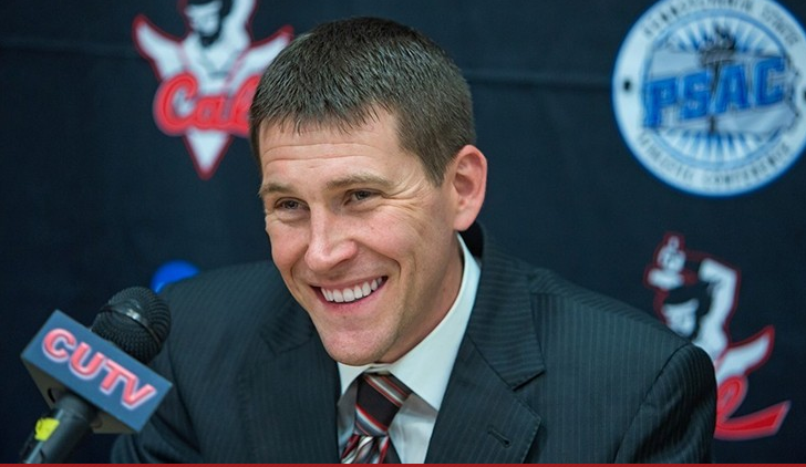 Kent McBride was announced as head mens basketball coach at California University of Pennsylvania during a news conference held at the Natali Student Center on June 2, 2016   (Photo courtesy Cal U public relations)