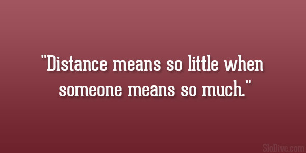 Long Distance Relationships