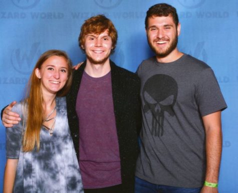 Jessica Crosson, Entertainment Editor, and Jonathan Hershey, Cal Times Staff Writer, meet American Horror Story star, Evan Peters.