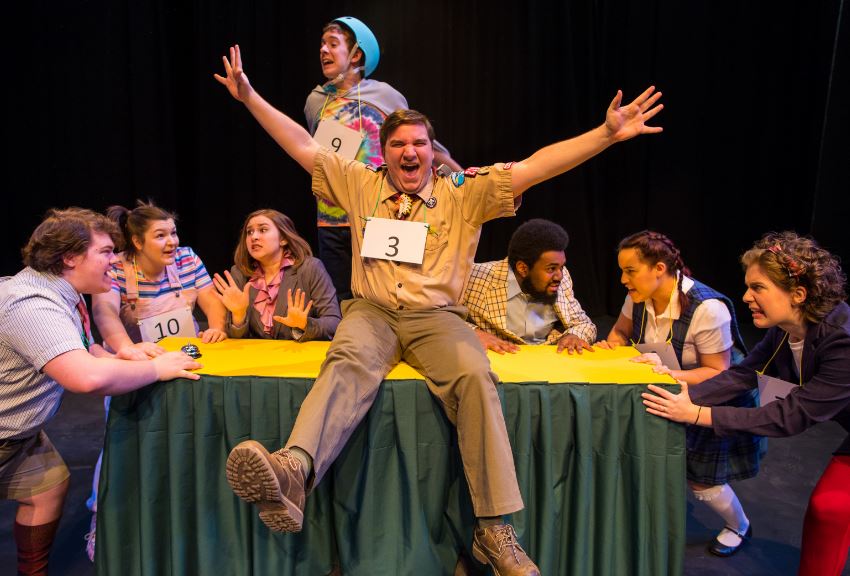 The+cast+of+The+25th+Annual+Putnam+County+Spelling+Bee+gets+into+character.