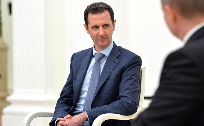 Photo of Syrian president Bashar al-Assad courtesy of Wikimedia Commons.