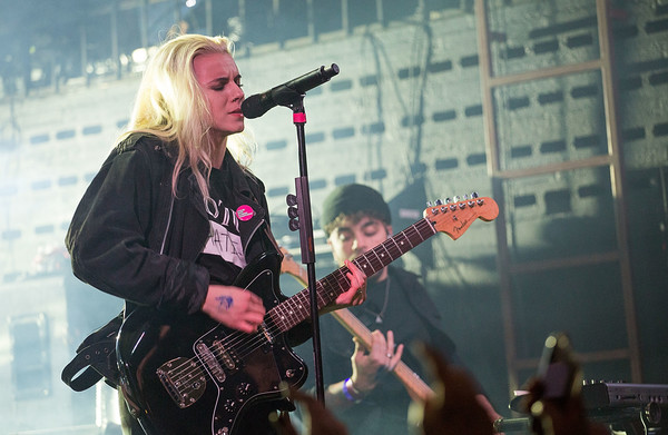 Photo of Lyndsey Gunnulfsen of the band PVRIS courtesy of Rick Kern/Getty Images.