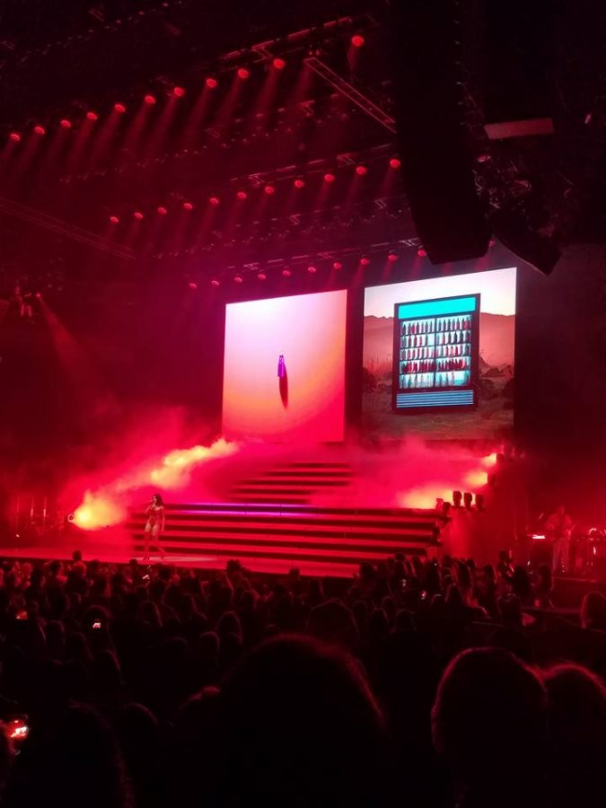 The view from my seats at the Halsey concert at PPG Paints Arena.