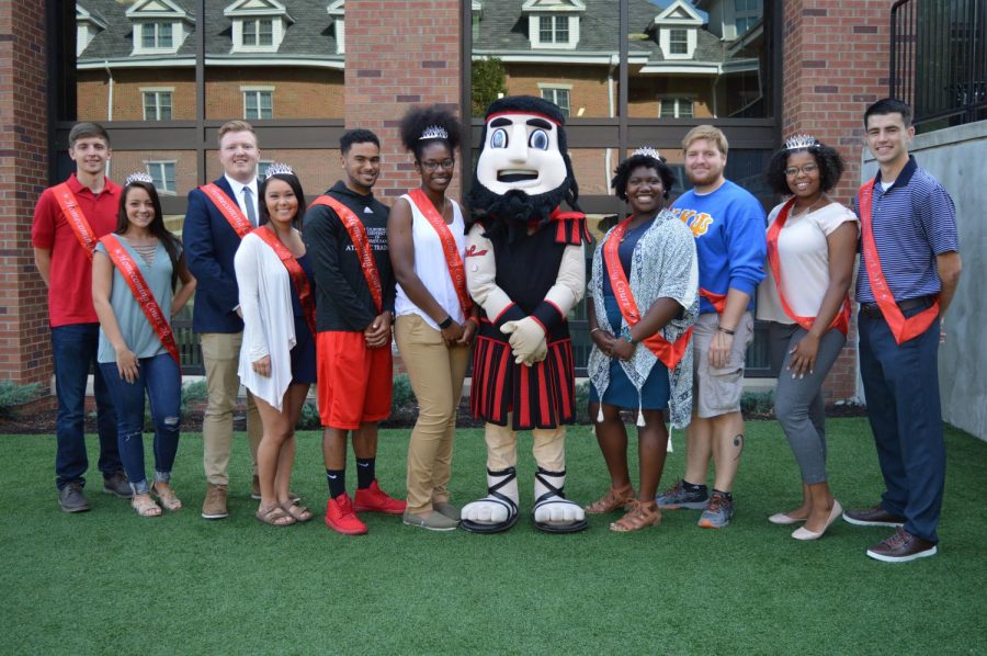 The 2017 Homecoming Court with Blaze.