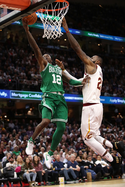 Photo of Lebron James (Cavaliers) and Terry Rozier (Celtics) courtesy of Gregory Shamus/Getty Images.