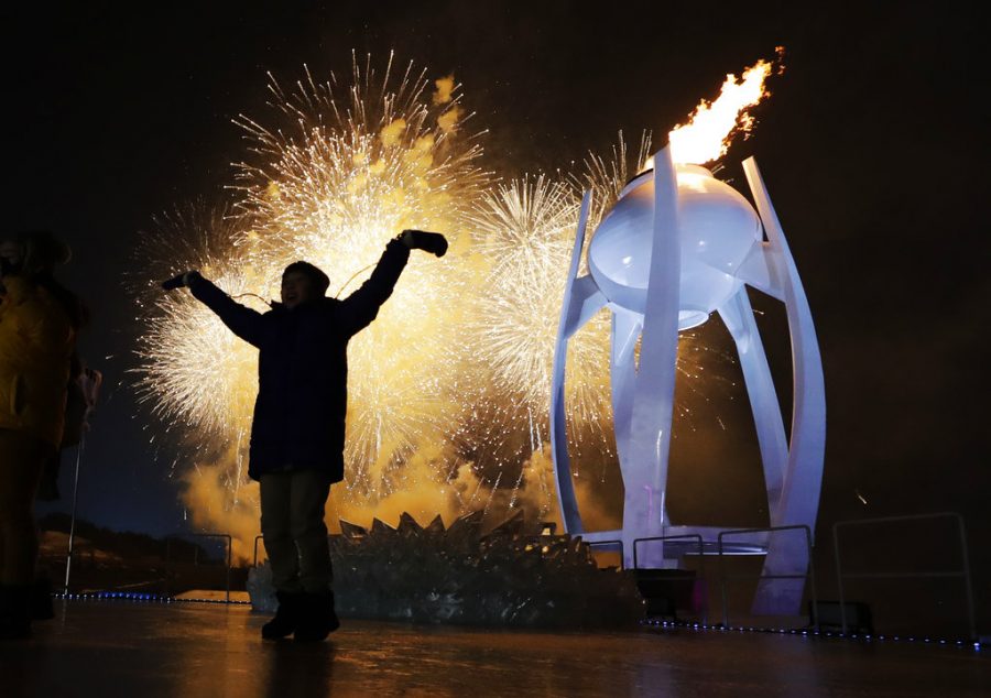 This+photo+was+taken+during+the+Opening+Ceremony+during+the+Pyeongchang+Winter+Olympics.+Photo+courtesy+of+David+J.+Phillip%2FAssociated+Press.