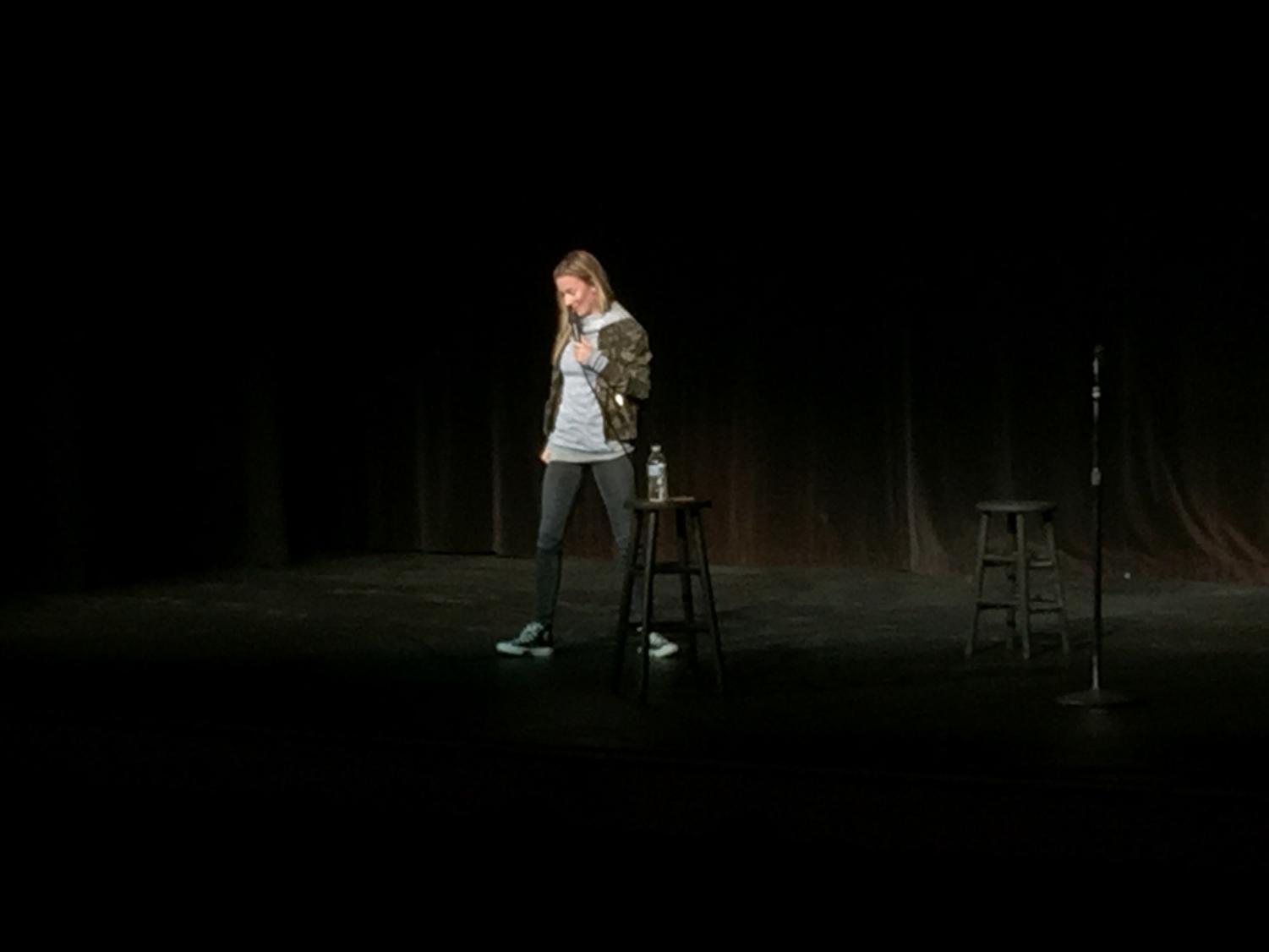 Jessimae Peluso performs at California University of Pennsylvania at the Student Activities Board's Funny Freaking Friday.