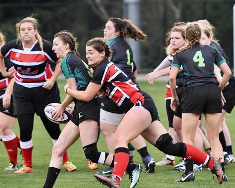 (Sept. 22) Cal U women's rugby team defeats St. Vincent at home 55-0