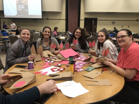 Members of Sigma Kappa sorority participate in Cal U's