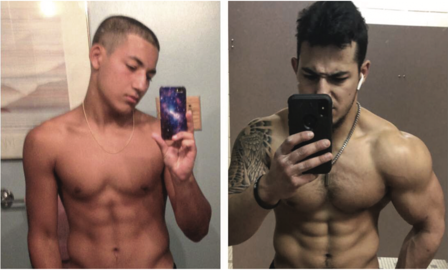 Cal+U+student+Nick+Reyes+provides+a+before+and+after+pic+exhibiting+his+weightlifting+progress