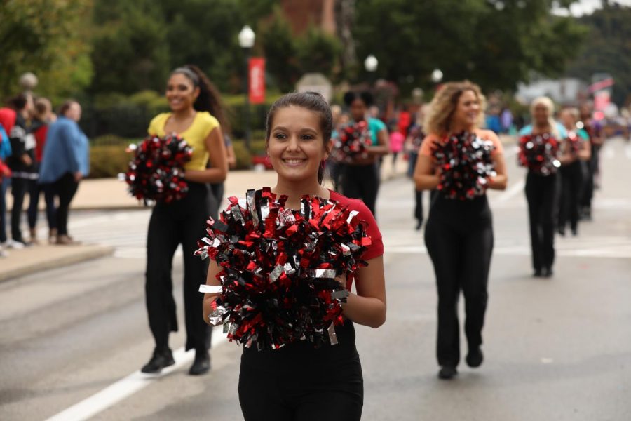 The Cal U Dance Team appearance in the Homecoming Parade, Oct. 12, 2019.