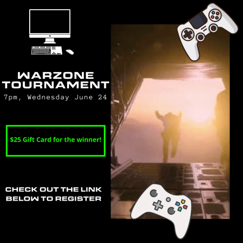 Cal U student gamers: Warzone Tournament, Wednesday, June 24