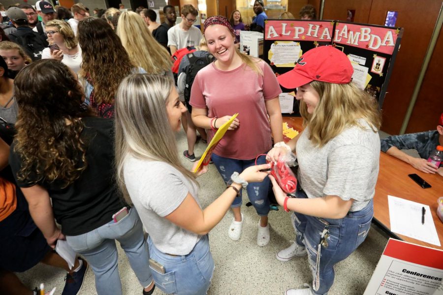 A file photo from the Cal U Club and Organization Fair, Convocation Center, California University of Pennsylvania,  Thursday, Sept. 13, 2018.  This years fall fair was held online while the university is operating remotely due to the coronavirus pandemic.