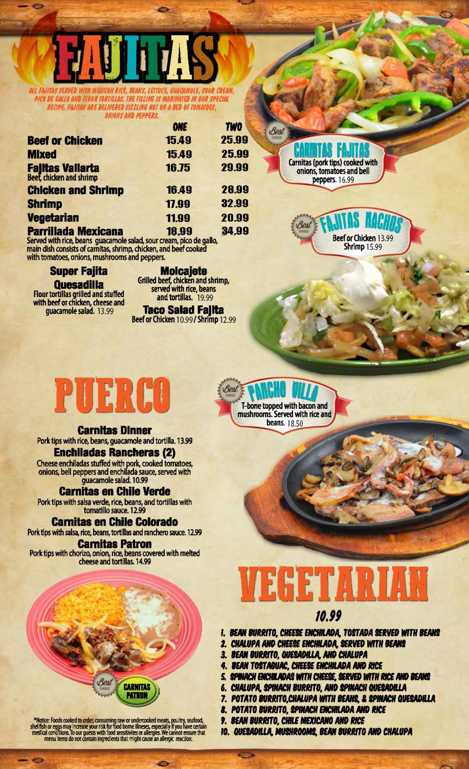 Menu - Bandoleros Mexican Grill - Mexican Restaurant in Devens, MA