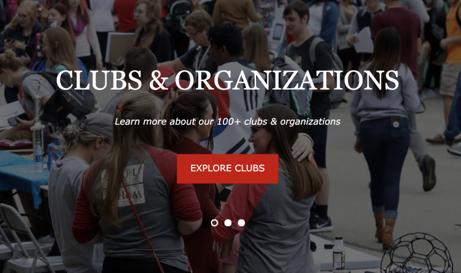 An image from the home page of the new Cal U Clubs and Organizations website