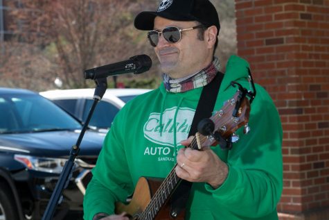 Scott Celani, a musician from Buffalo, New York, previously performed outside the Natali Student Center during a Mental Health Awareness Day, March 30, 2021