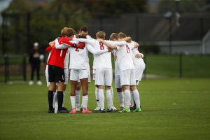 Cal U men’s soccer team defeated Slippery Rock 2-0 at the Phillipsburg Soccer Facility, California, Pa., Oct. 27, 2021. (Jeff Helsel/Cal Times)