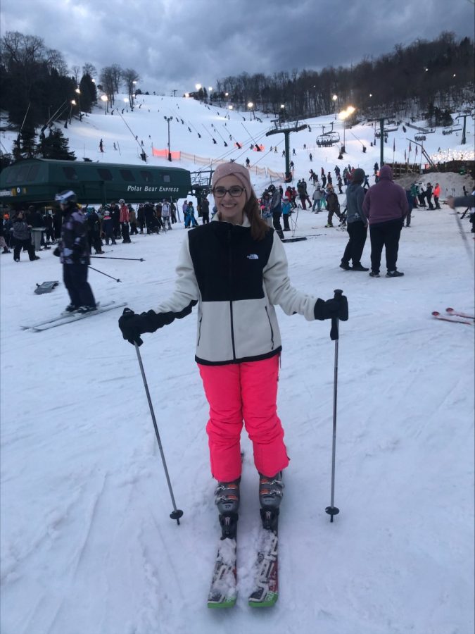 Kaitlyn Collins skiing at Seven Springs Mountain Resort on Feb. 11, 2022. (James Campbell)