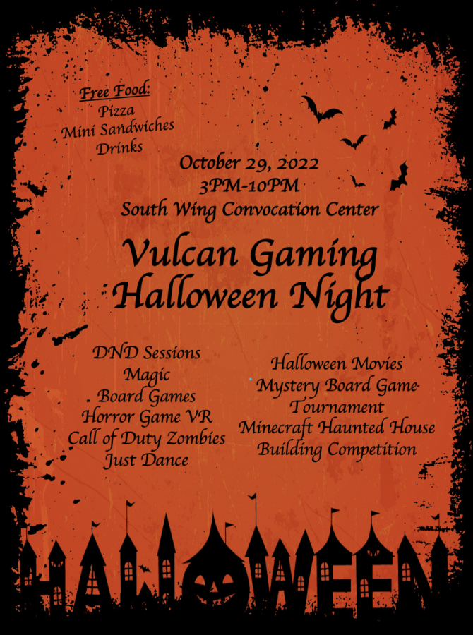 Vulcan+Gaming+Halloween+Night+Flyer