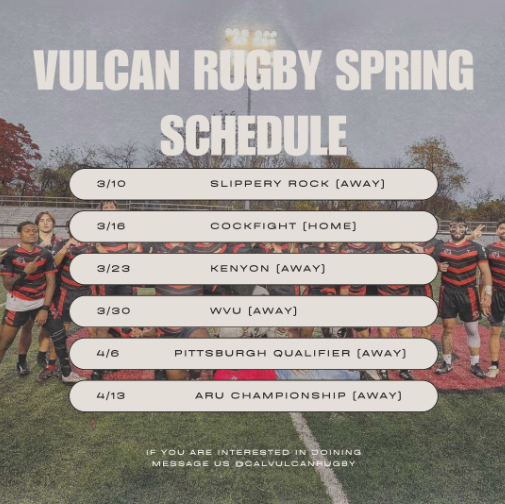 The Mens Rugby Schedule 