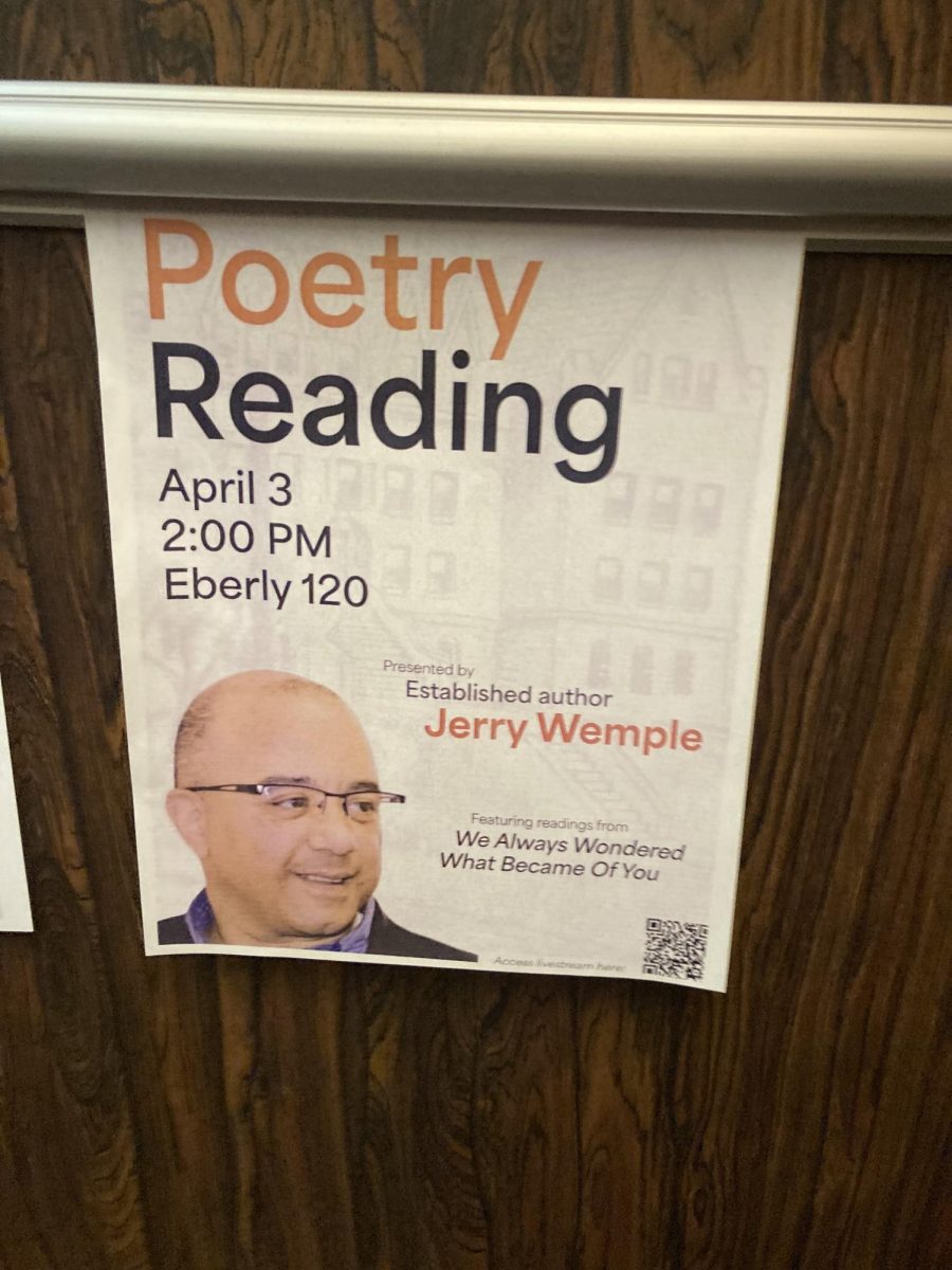 Poetry Reading Event Flyer with Jerry Wemple