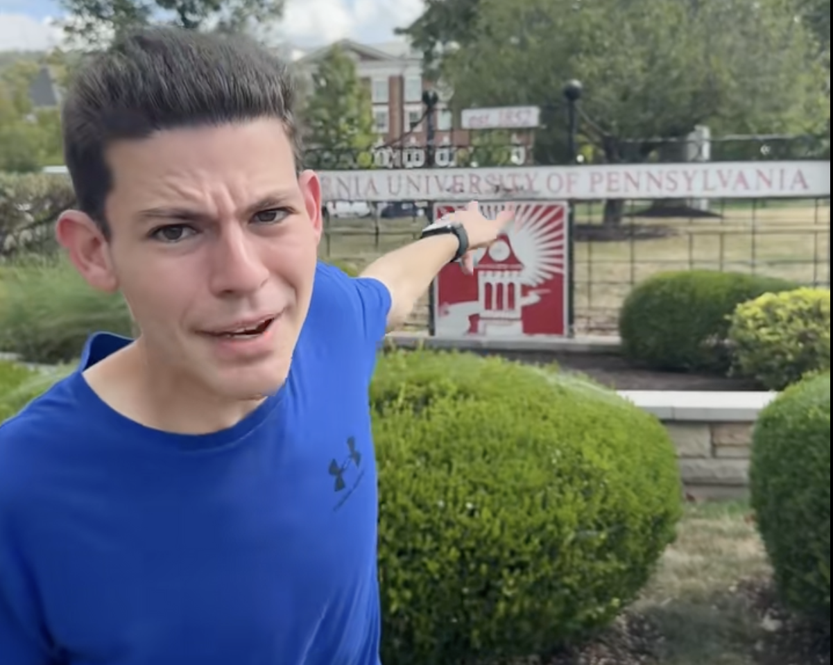Screenshot of Brandon Max's TikTok video of PennWest California.