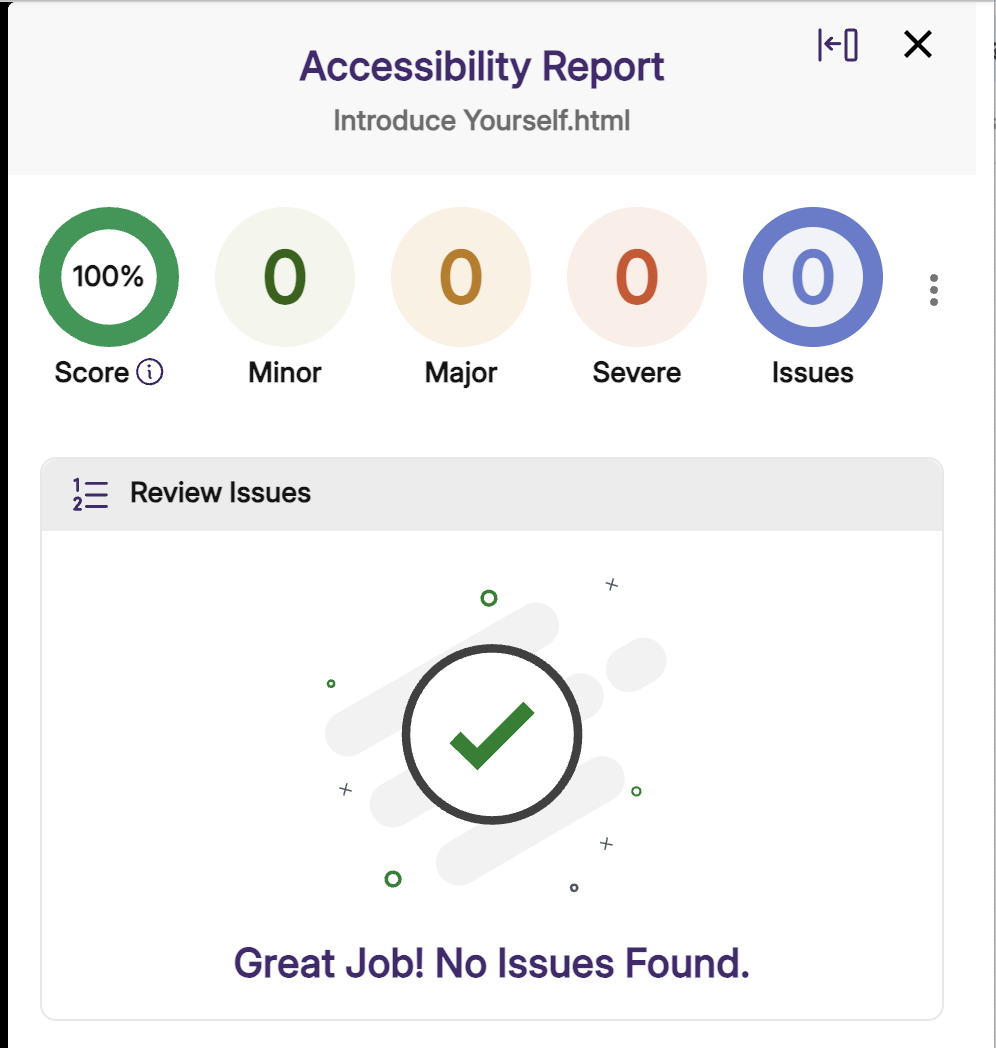 YuJa helps identifies accessibility issues on D2L and offers faculty suggestions on making their course shell content more inclusive.