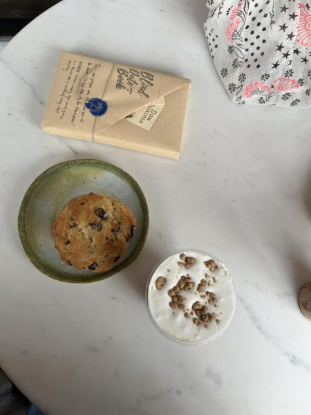 An iced coffee cake latte, chocolate chip muffin, and a Blind Book Date with Jane Austen’s “Emma."