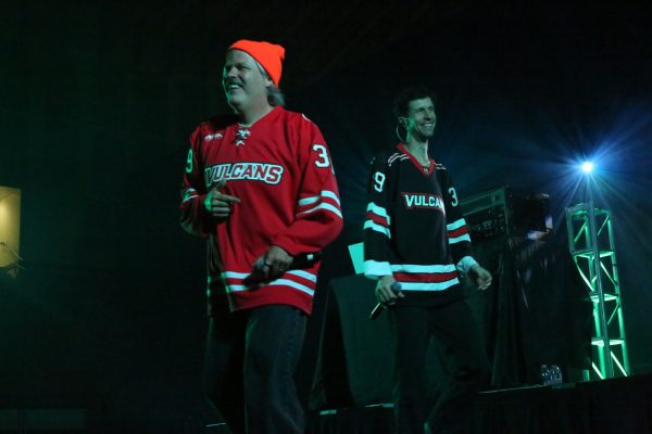 3OH!3 in active performance at PennWest California's Convocation Center